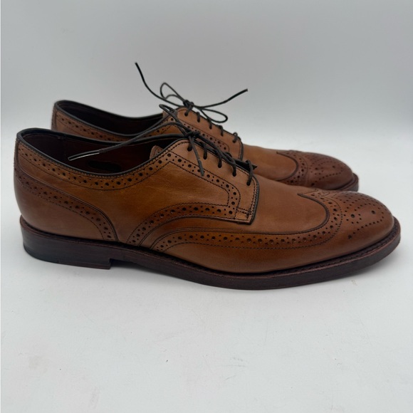 EUC Allen Edmonds Players Shoe Walnut Brown Leather Wingtip Oxfords Shoes 10.5D